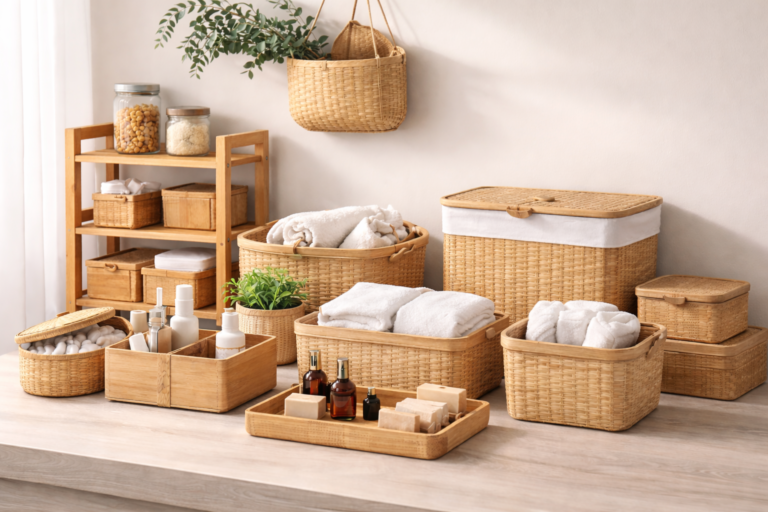 Bamboo Storage And Basket