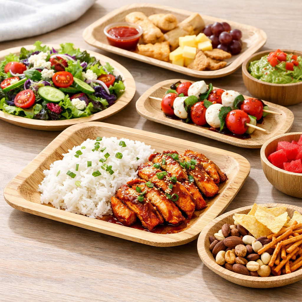 Sustainable Bamboo Disposable Plates wholesale bulk supply