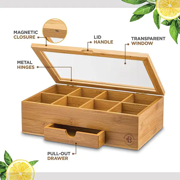Bamboo Tea Boxes Wholesale Bulk Orders | Factory Direct Supply - Image 2