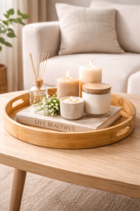 Bamboo Decorative Trays and Table Accents