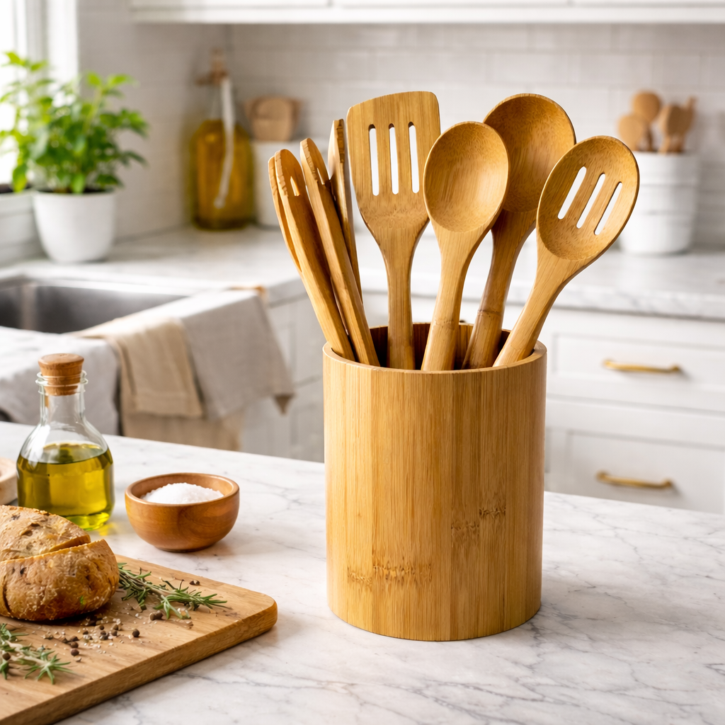 bamboo kitchen utencil for modern kitchen