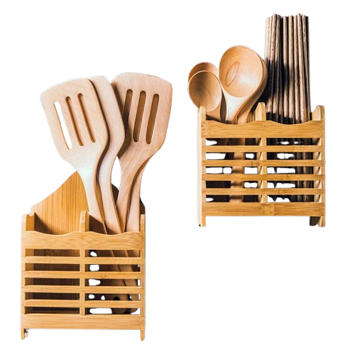 bamboo utensil holder stand wholesale
